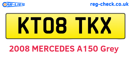 KT08TKX are the vehicle registration plates.