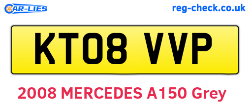 KT08VVP are the vehicle registration plates.