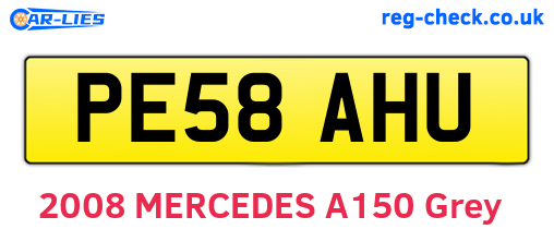 PE58AHU are the vehicle registration plates.
