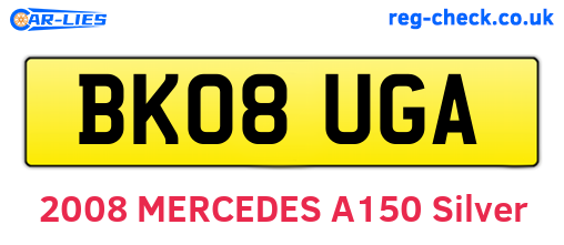 BK08UGA are the vehicle registration plates.