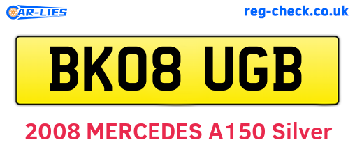 BK08UGB are the vehicle registration plates.