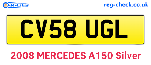 CV58UGL are the vehicle registration plates.