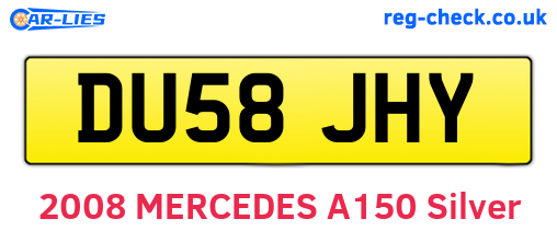 DU58JHY are the vehicle registration plates.