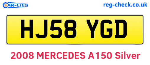 HJ58YGD are the vehicle registration plates.