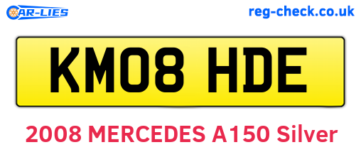 KM08HDE are the vehicle registration plates.
