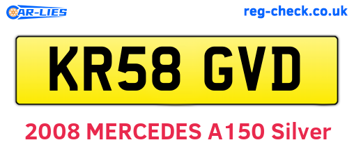 KR58GVD are the vehicle registration plates.