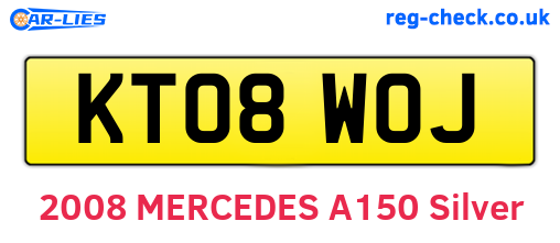 KT08WOJ are the vehicle registration plates.