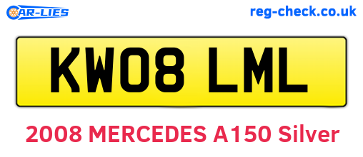 KW08LML are the vehicle registration plates.