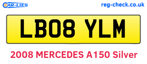 LB08YLM are the vehicle registration plates.