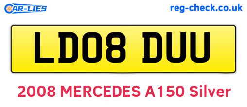 LD08DUU are the vehicle registration plates.