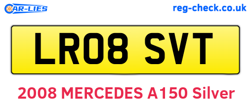 LR08SVT are the vehicle registration plates.