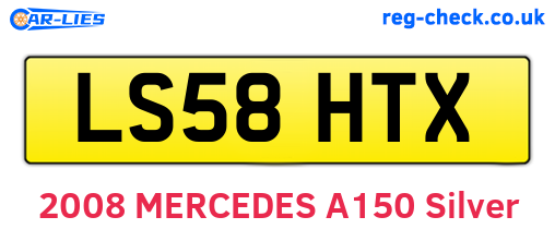 LS58HTX are the vehicle registration plates.