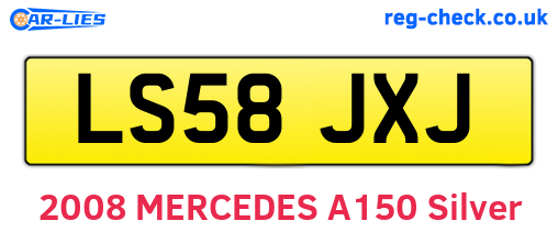 LS58JXJ are the vehicle registration plates.