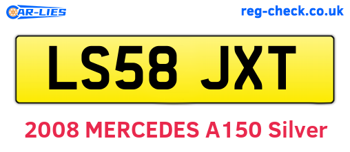 LS58JXT are the vehicle registration plates.