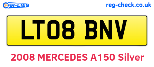 LT08BNV are the vehicle registration plates.
