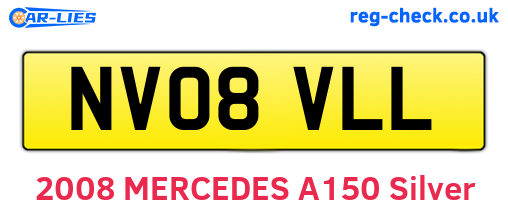 NV08VLL are the vehicle registration plates.
