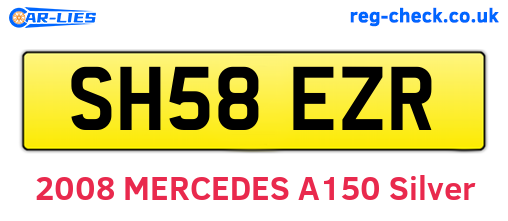 SH58EZR are the vehicle registration plates.