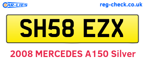 SH58EZX are the vehicle registration plates.