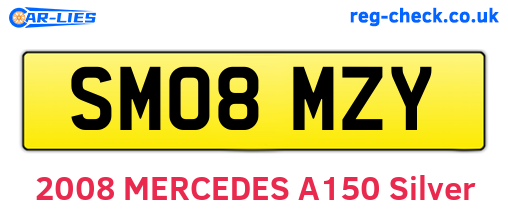 SM08MZY are the vehicle registration plates.