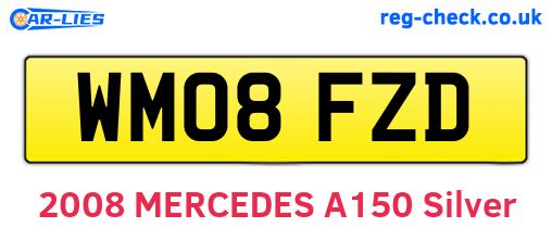 WM08FZD are the vehicle registration plates.
