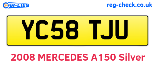 YC58TJU are the vehicle registration plates.