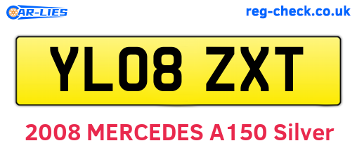 YL08ZXT are the vehicle registration plates.