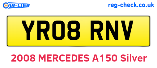 YR08RNV are the vehicle registration plates.