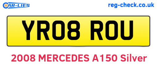 YR08ROU are the vehicle registration plates.