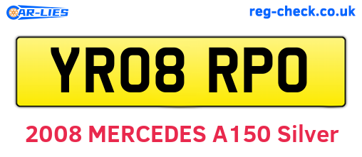 YR08RPO are the vehicle registration plates.