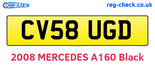 CV58UGD are the vehicle registration plates.