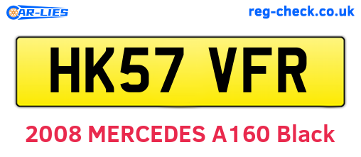 HK57VFR are the vehicle registration plates.