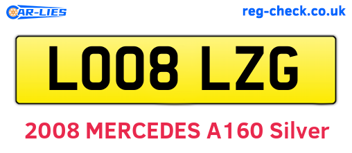 LO08LZG are the vehicle registration plates.