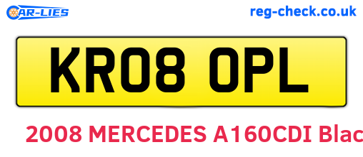 KR08OPL are the vehicle registration plates.