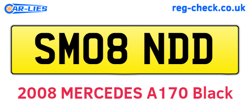 SM08NDD are the vehicle registration plates.