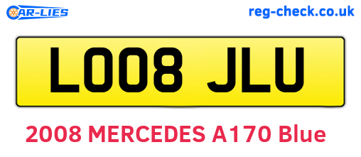 LO08JLU are the vehicle registration plates.