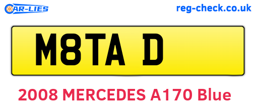 M8TAD are the vehicle registration plates.