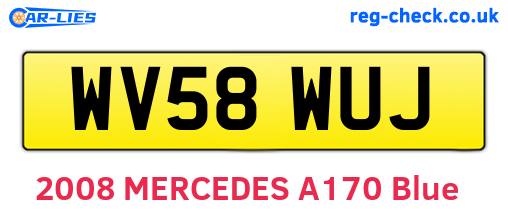 WV58WUJ are the vehicle registration plates.