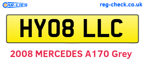 HY08LLC are the vehicle registration plates.