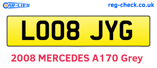 LO08JYG are the vehicle registration plates.