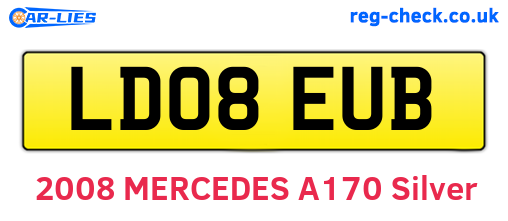 LD08EUB are the vehicle registration plates.