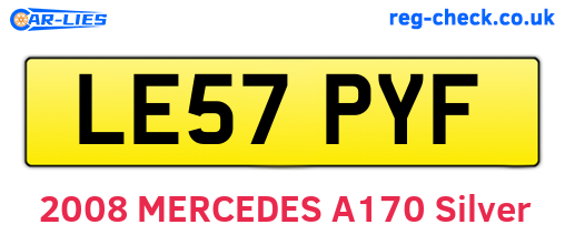 LE57PYF are the vehicle registration plates.