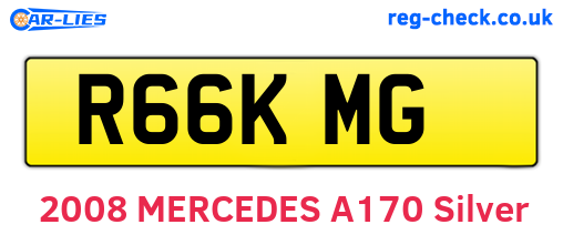 R66KMG are the vehicle registration plates.