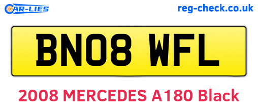 BN08WFL are the vehicle registration plates.
