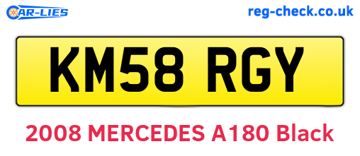 KM58RGY are the vehicle registration plates.