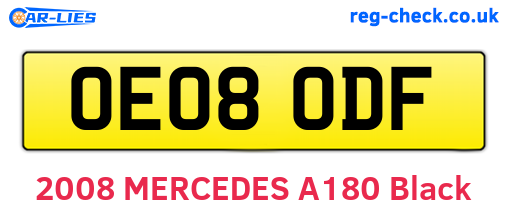 OE08ODF are the vehicle registration plates.