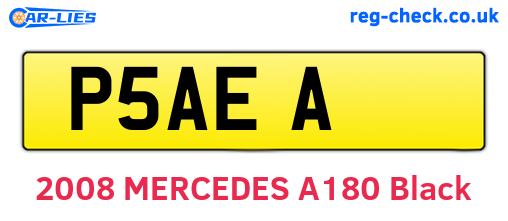 P5AEA are the vehicle registration plates.