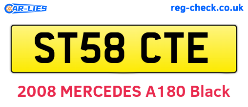 ST58CTE are the vehicle registration plates.