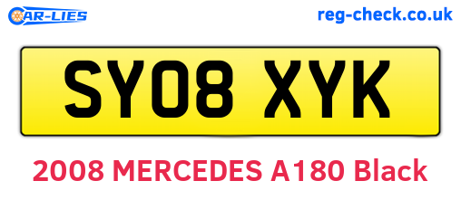 SY08XYK are the vehicle registration plates.