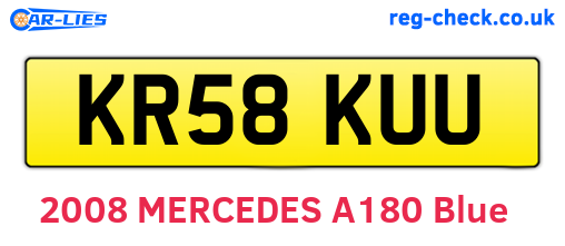 KR58KUU are the vehicle registration plates.