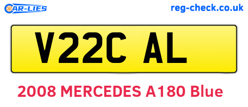 V22CAL are the vehicle registration plates.